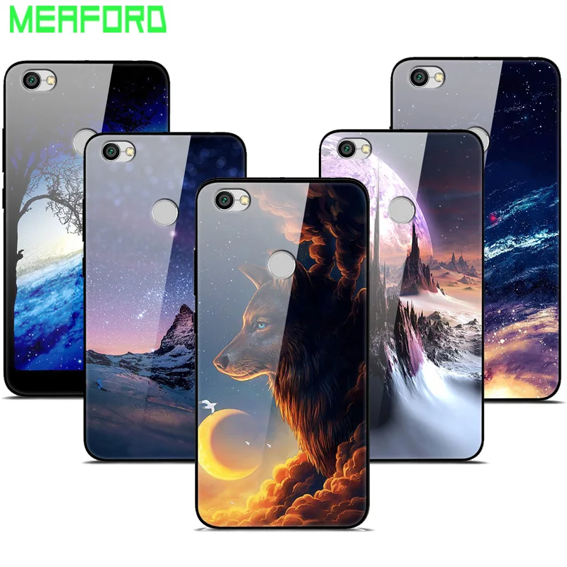 

For Xiaomi Redmi Note 5A Prime Case Tempered Glass Planet Space Cover Glass Back Case for Xiaomi Xiomi Redmi Note 5A Pro prime