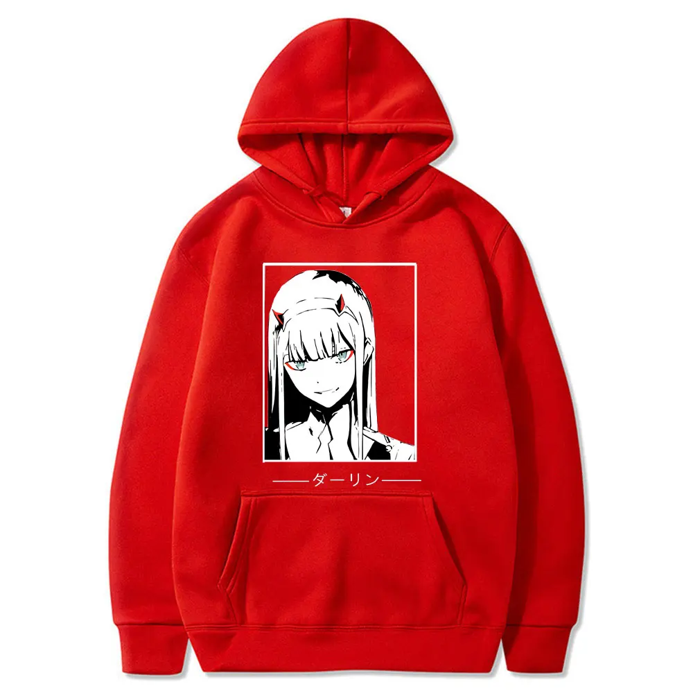 Толстовка Zero Two толстовка с капюшоном принтом Мужская/Женская модная Свободная в