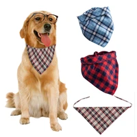 dog bandanas large pet scarf pet bandana for dog cotton plaid washable bow ties collar cat dog scarf large dog accessories