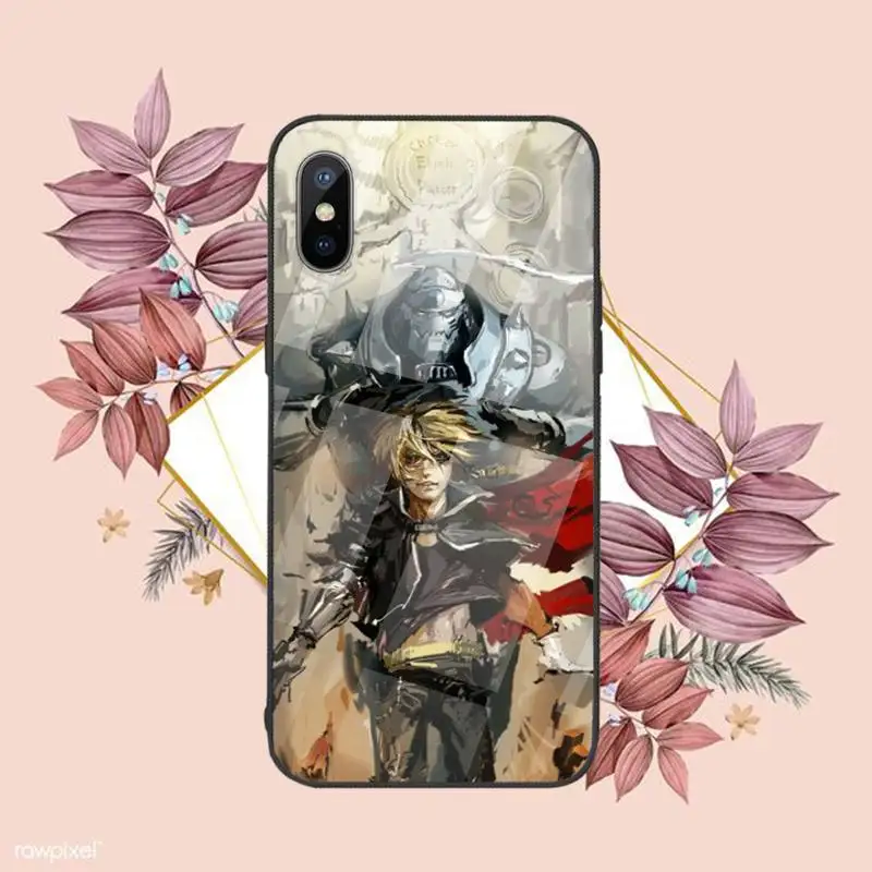 

FullMetal Alchemist Anime Phone Case Tempered glass For iphone 6 6S 7 8 plus X XS XR 11 12 mini PRO MAX