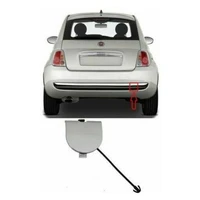 rear bumper towing eye cover for fiat 500 2007 2012 full chrome 735455393 new auto accessories 1pc