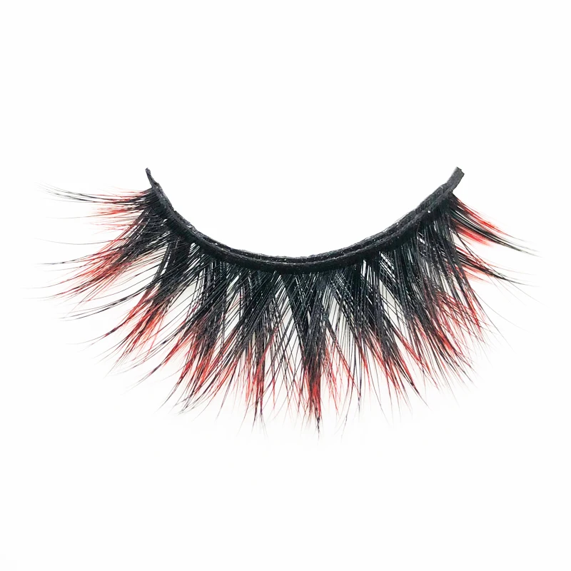 Flash Girl The Newest E Series 19 Styles 1Pairs Natural 3D Mink Eyelash Makeup Colorful Eylashes Private Label images - 6