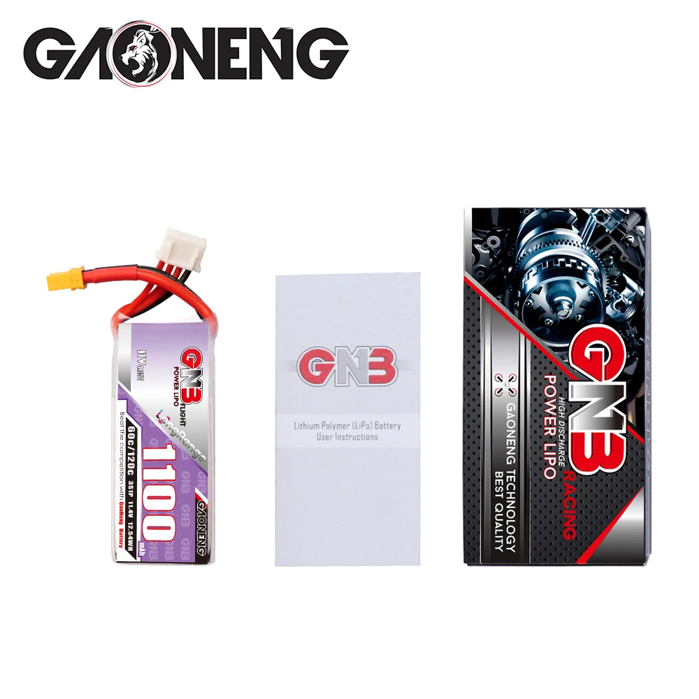 1/2 шт. Gaoneng 1100 мАч 11 4 в HV 60C 3S LiHV Lipo батарея с разъемом XT30 для FPV дрона оси БПЛА