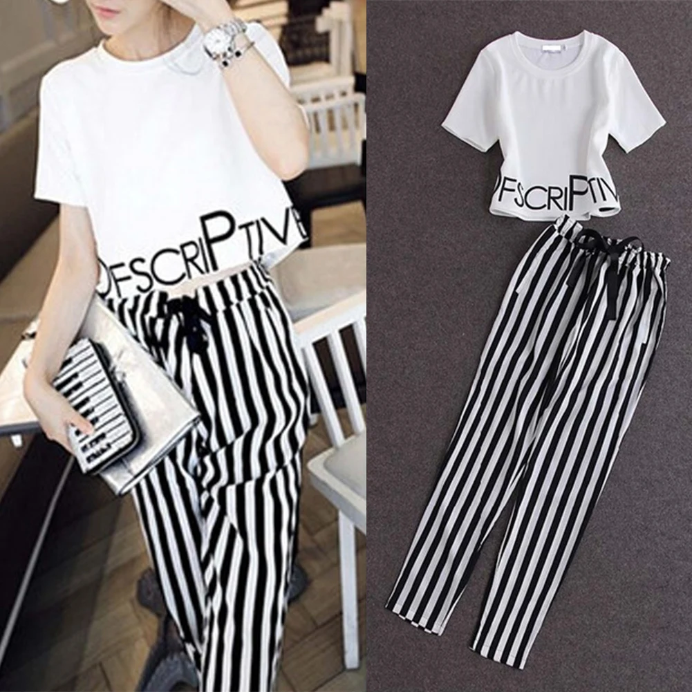 Модная повседневная одежда с короткими рукавами для женщин и девочек