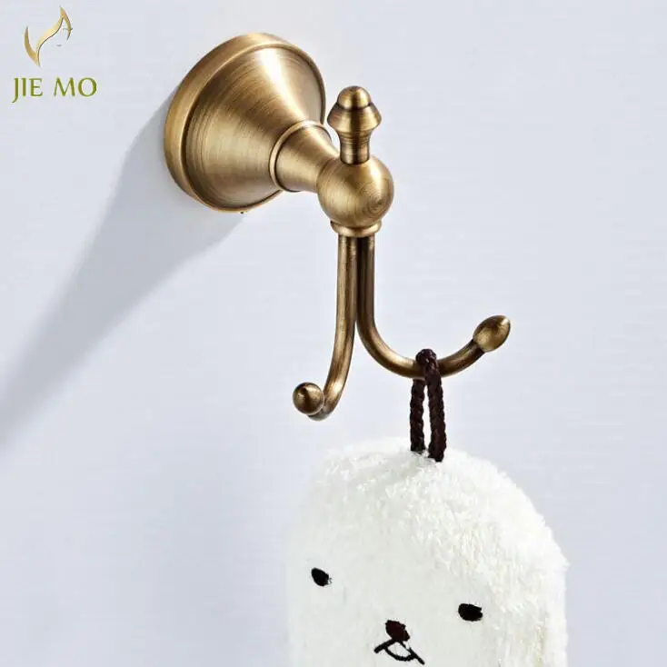 Антикварные латунные крючки для полотенец вешалка банное пальто Крючки халата