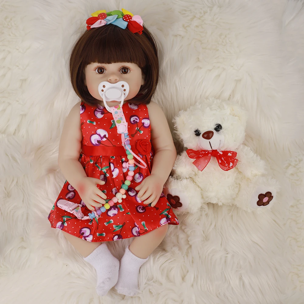48 см милые куклы Bebe Reborn реалистичные силиконовые игрушки для тела на ночь новые