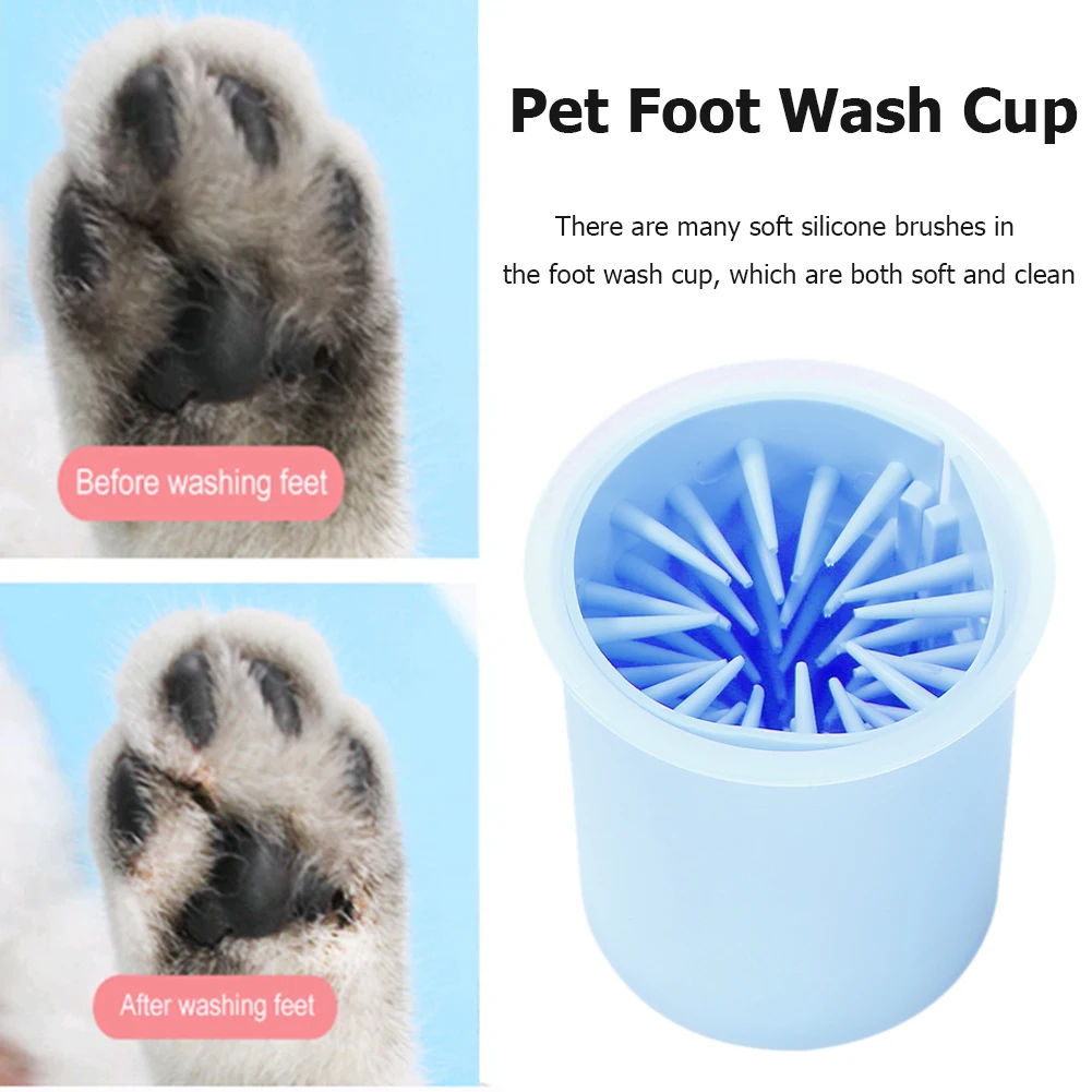 Portable Dog Cat Dirty Paw Cleaner Cup Puppy Kitten Feet Washer Soft Silicone Foot Cleaning Tools Pet Supplies |