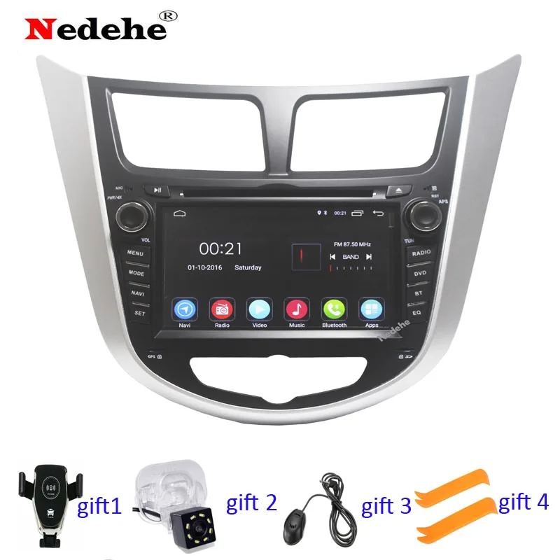 Автомагнитола 2DIN для Hyundai с Android 9.0 ОЗУ 2 ГБ DVD плейер навигация GPS RDS Wi Fi карта Bluetooth