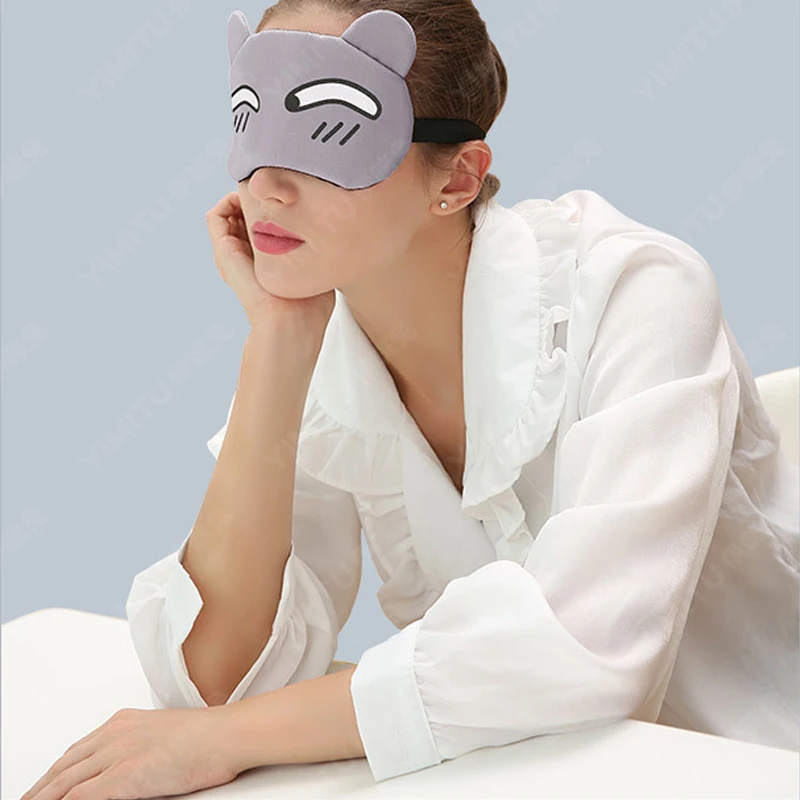 Милая мультяшная маска для лица и сна глаз из аниме Ice Hot Compress с холодным гелем