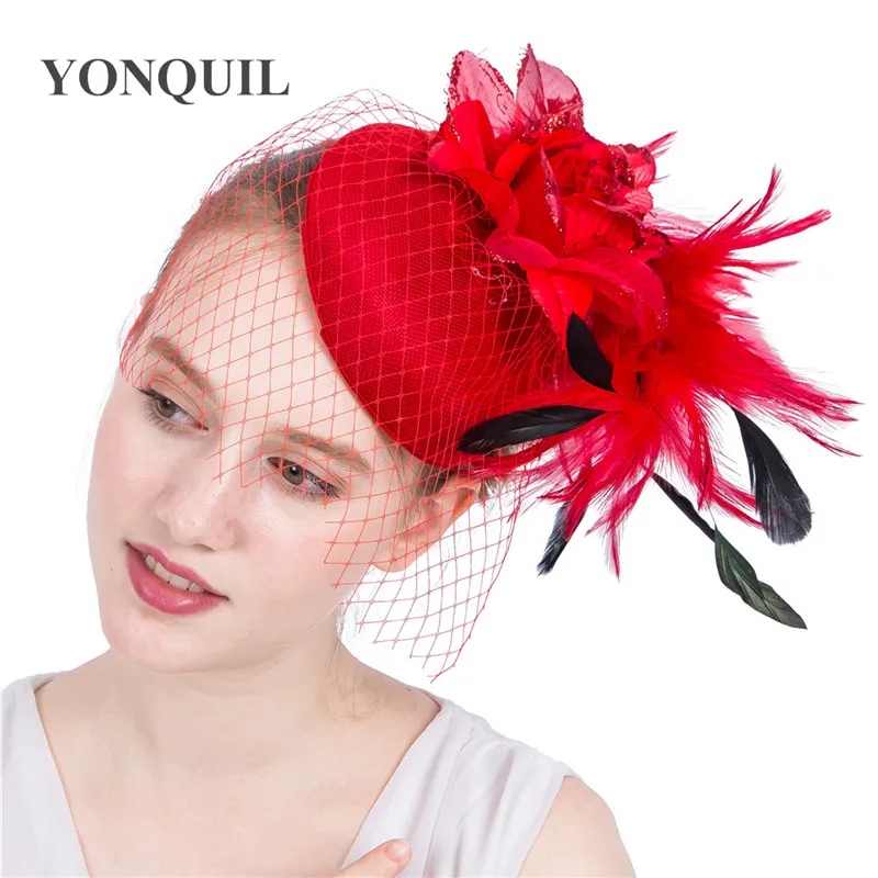 Элегантные шляпы вуалетки для невесты сетчатые фатины аксессуары волос с вуалью