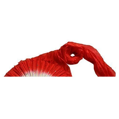 FashionHot sale 1.8m Hand Made Belly Dance Dancing Silk Bamboo Long Fans Veils Red | Дом и сад