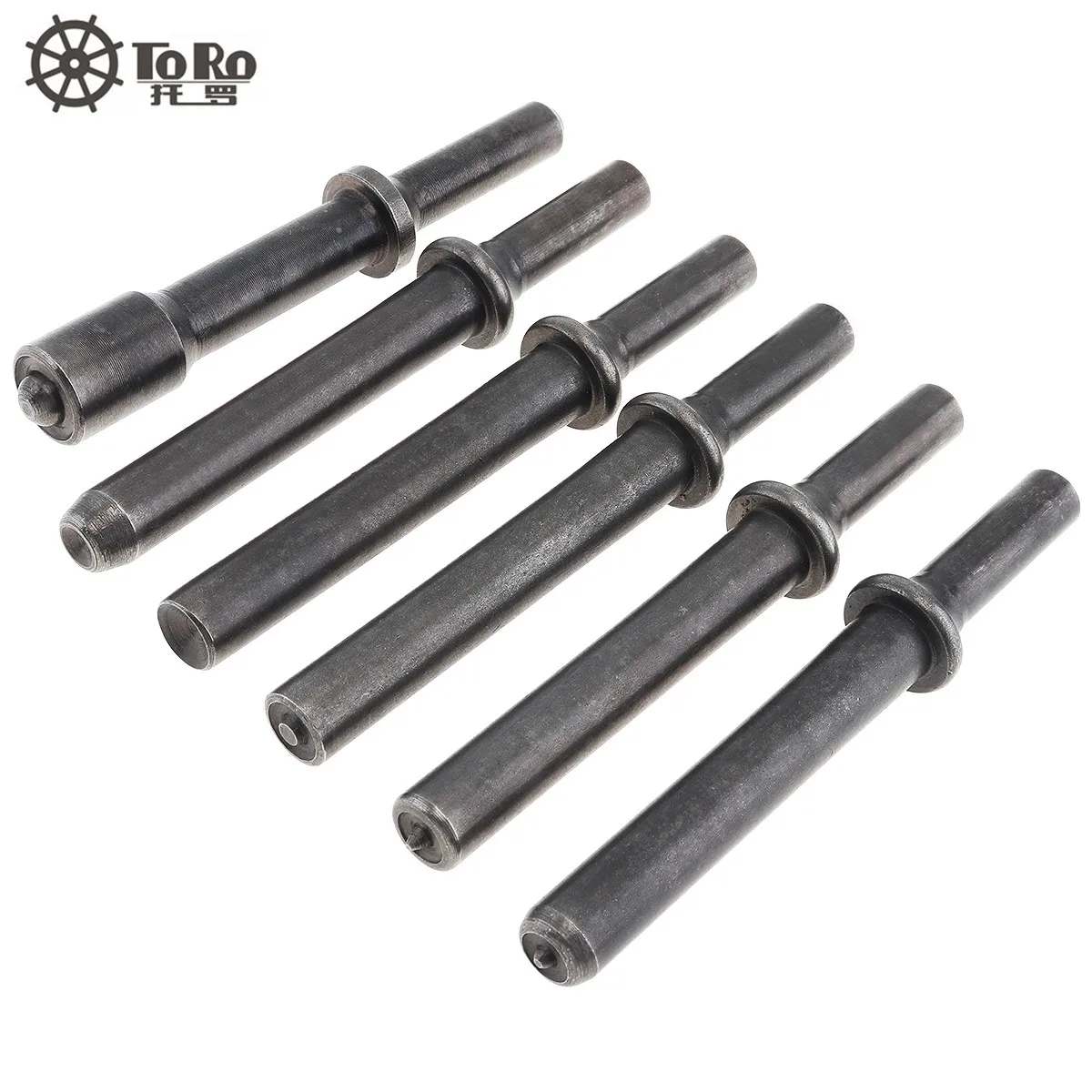 

6pcs/set Hard 45# Steel Solid Air Rivet Gun Impact Head Pneumatic Tool Accessories for Drilling Rusting Removal