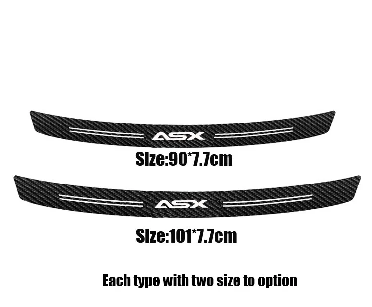 Автомобильная наклейка на бампер из углеродного волокна для Mitsubishi Lancer Outlander ASX