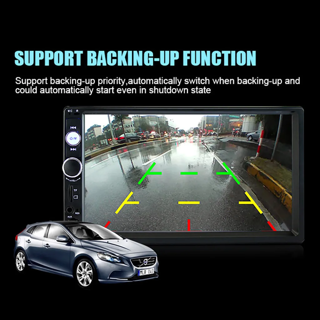 7 дюймов Универсальный Автомобильный мультимедийный плеер 2 Din Радио HD Bluetooth MP5