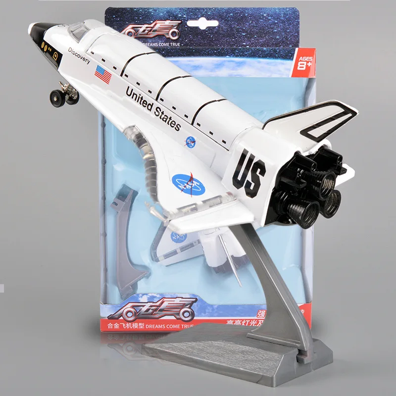 

[[Funny] Simulation US Light and Sound Alloy Space Shuttle model spacecraft flight simulator toy aircraft plane decorations gift