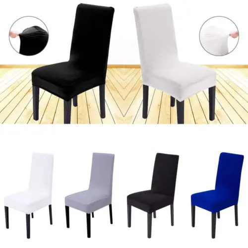 

2021 Solid Chair Cover Spandex Stretch Elastic Slipcover Chair Covers Dining Room Kitchen Wedding Banquet Hotel Chair Protector