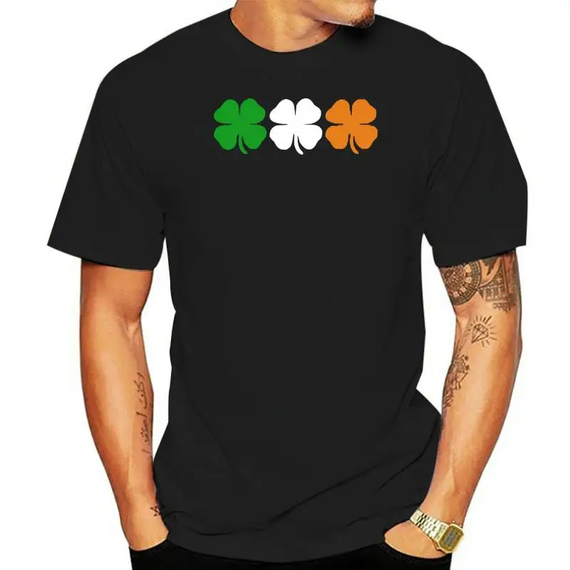 

St Patricks Day T Shirt Ireland Colours Flag Shamrock Four Leaf Clovers Paddy
