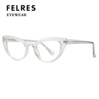 felres women tr90 optical glasses brand design anti blue light eyewear ladies frame retro fashion cat eye glasses f2012