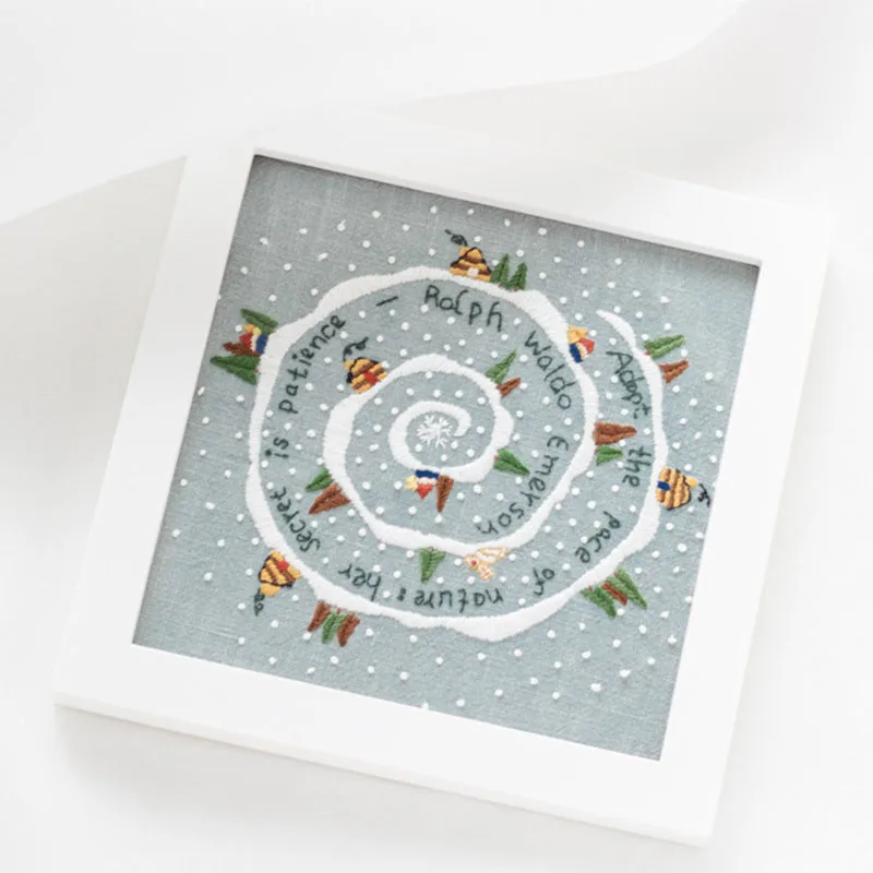 Набор для рукоделия стартовый набор цветная нить с растительным узором подарков