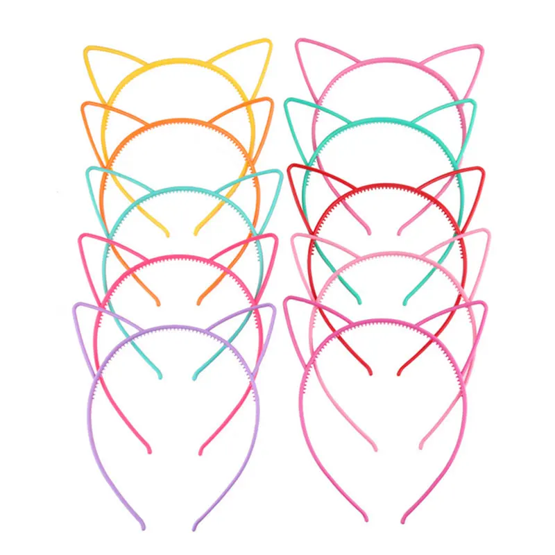 10 шт. модная женская повязка на голову с милыми кошачьими кошечками и ушками