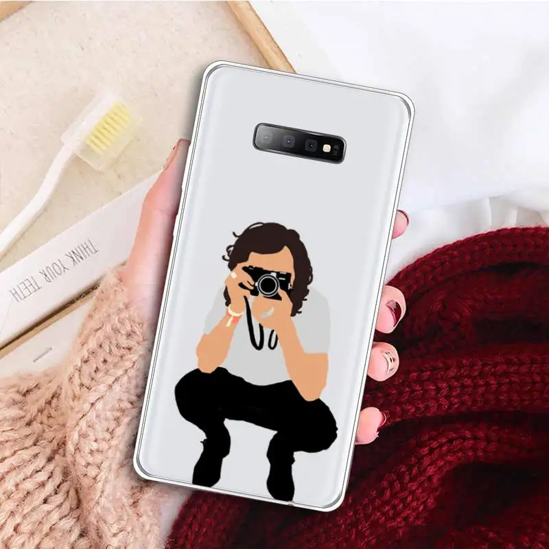 

Harry Styles Fine cartoon Phone Case Transparent for samsung A 21s 71 S 8 9 20 note 10 20 ultra plus