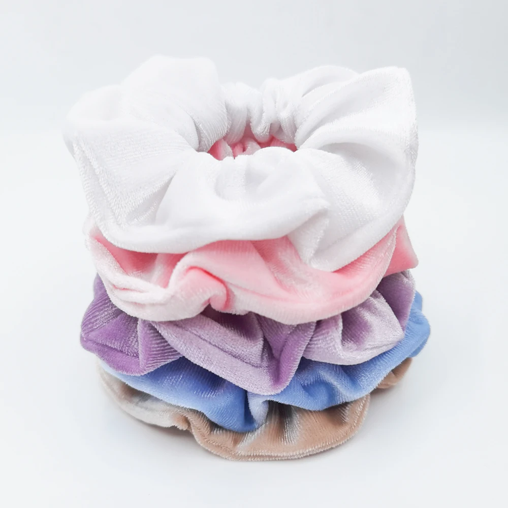 hair clip ins 5PCS/Set Velvet Scrunchies Elastic Rubber Hair Bands Women Girls Soft Solid Headbands Ponytail Holder Hair Rope Tie Accessories hair ties for women