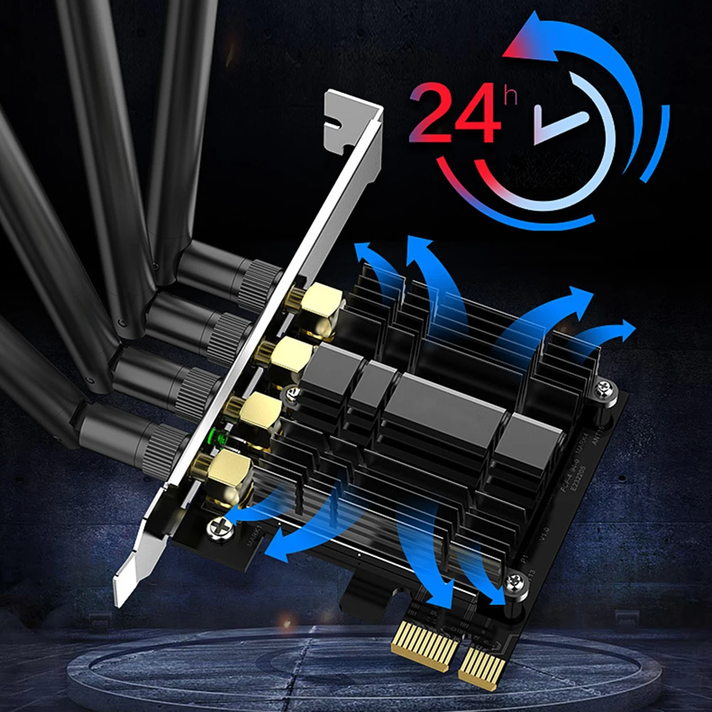 Десктопная сетевая карта Pcie гигабитная Беспроводная Двухдиапазонная 2 4/5 8 ГГц 1750