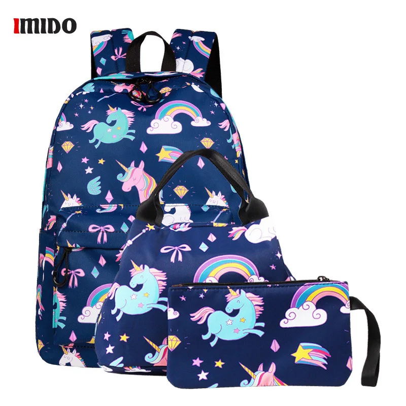 Женский комплект из 3 предметов парусиновые рюкзаки с цветочным принтом кошелек