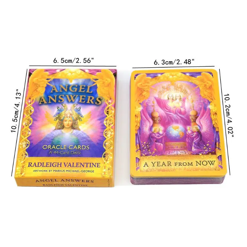 

Angel Answers Tarot 44 Oracle Cards Deck Full English Family Friend Party Board