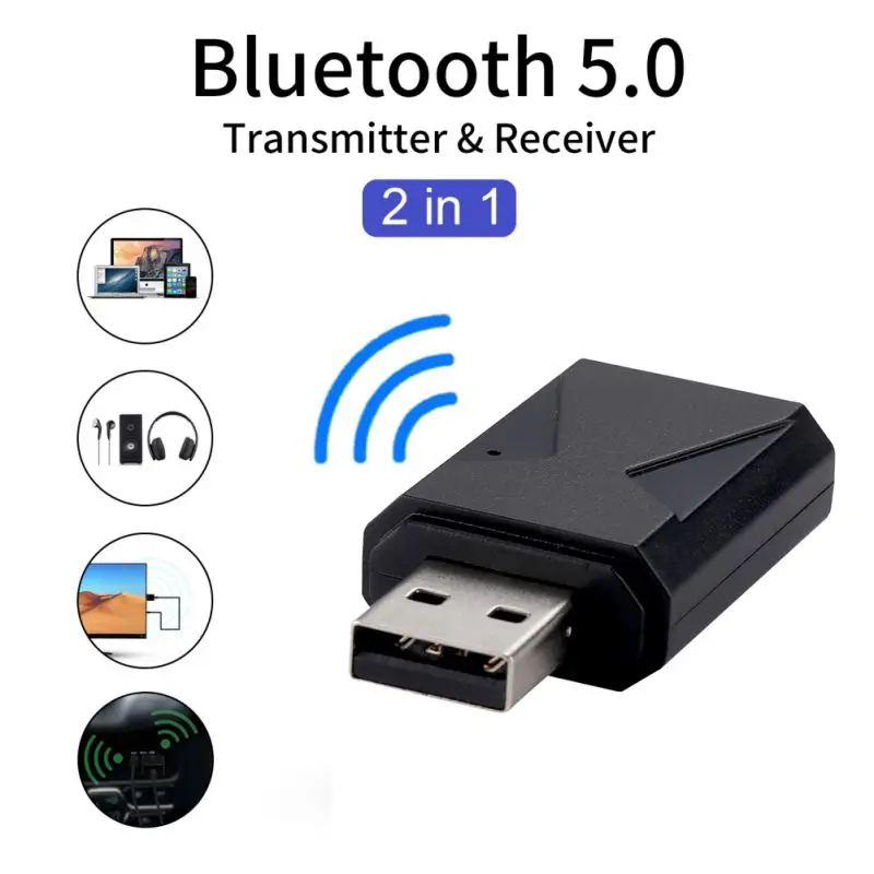 Сильный сигнал Bluetooth 5 0 адаптер аудио передатчик приемник 3 мм AUX Джек