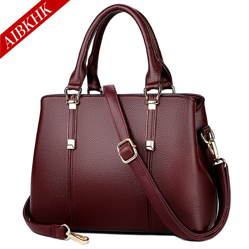 S9210-Burgundy Роскошные Сумки женские Сумки Дизайнерская кожаная сумочка черная Наплечная Сумка с принтом женские ручные сумки винтажные сумки из телячьей кожи сумка - Цвет: S9210-Burgundy