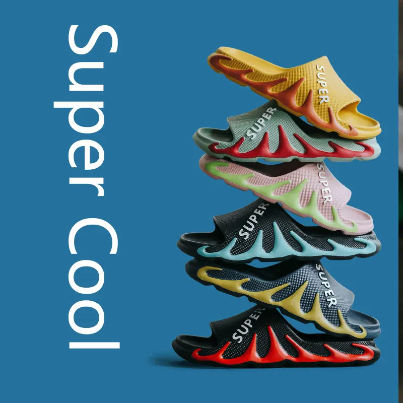 Шлепанцы Mo Dou для мужчин и женщин мягкие сланцы из ЭВА душа пляжа летняя модная