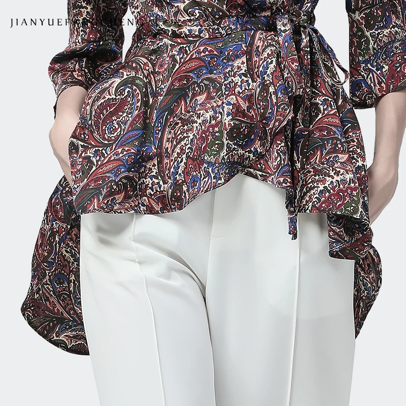 Женская винтажная блузка в стиле бохо с цветочным принтом коротким рукавом