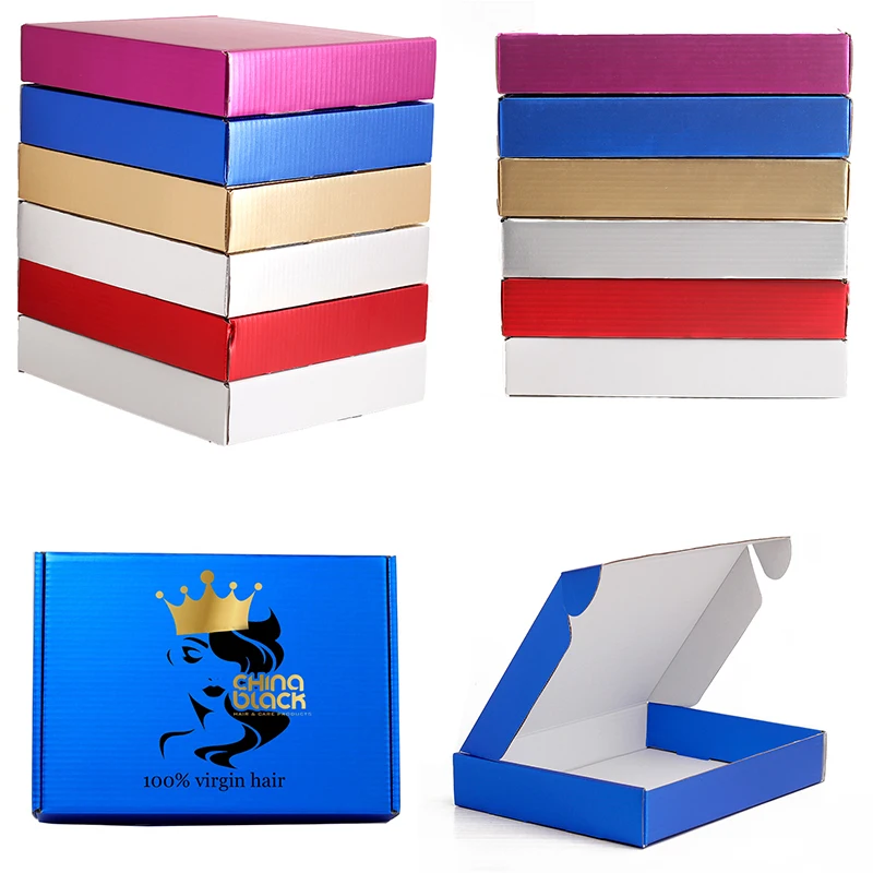 100 шт. Пользовательский логотип коробка для волос Высококачественная почтовых