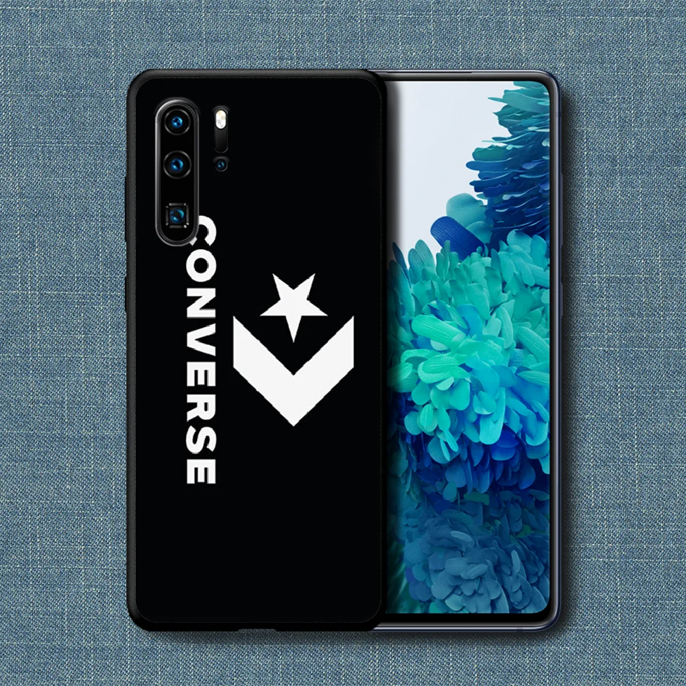 

Conv Trendy Brand Phone Case For Huawei P Mate Smart 10 20 30 40 Lite Z 2019 Pro black Coque Trend Cover Painting Shell Luxury