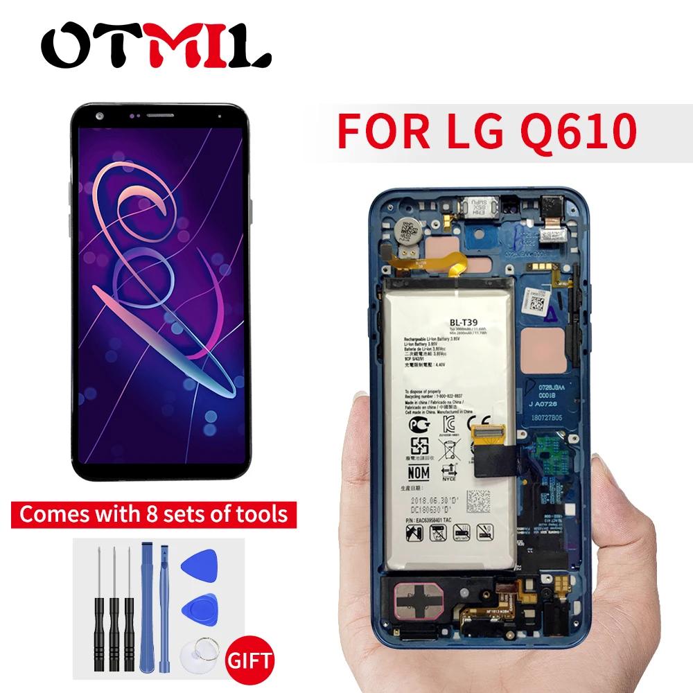 5 &quotдля LG Q7 ЖК дисплей с сенсорным экраном рамкой Q610 дигитайзер сборка для Q610YB LM