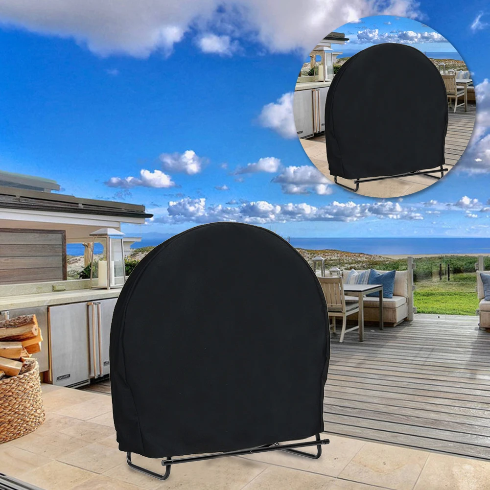

Patio Oxford Cloth Firewood Cover Dustproof UV Protection Weather Resistant With Storage Bag Adjustable Lock Outdoor Waterproof