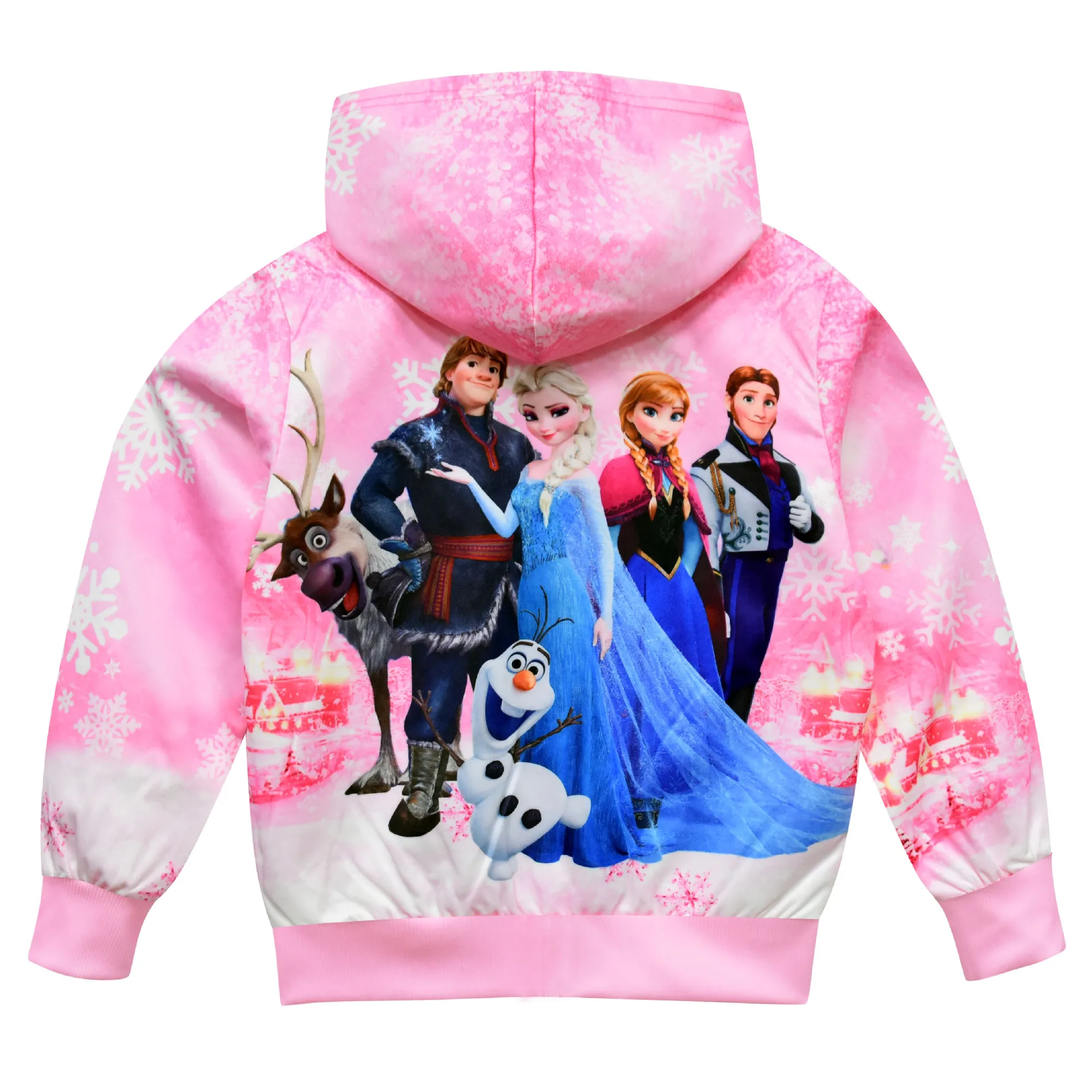 Толстовка для девочек с изображением Анны и Эльзы свитшоты мультяшным принтом