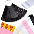 2450 шт., веер для демонстрации накладных ногтей, натуральный круглый дисплей с полным покрытием, акриловый УФ-Гель-лак, практические накладные ногти, аксессуары для маникюра