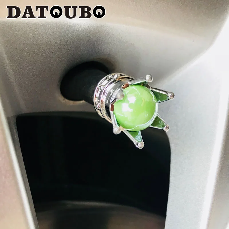 DATOUBO 4 шт Серебряная корона синий зеленый белый красный драгоценный камень алмаз автомобильные колпачки вентиля шины стволовых колеса велосипеда колпачки против пыли колпачки клапана