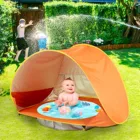 Детская Пляжная палатка, легко складывается и водонепроницаемая навес от солнца, защита от УФ излучения, навес для бассейна