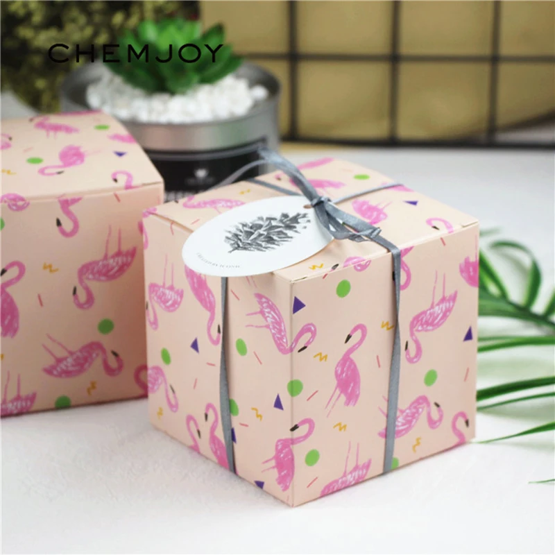 6 шт./компл. бумажные подарочные коробки с фламинго | Дом и сад