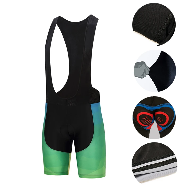 2019 новый мужской удобный зеленый комплект для велоспорта летний велокостюм с