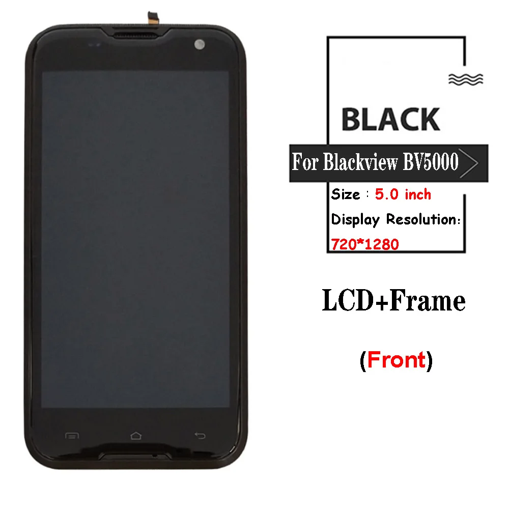 5.0" For Blackview BV5000 LCD+Frame Screen Digitizer Assembly BV 5000 100% Work well | Мобильные телефоны и