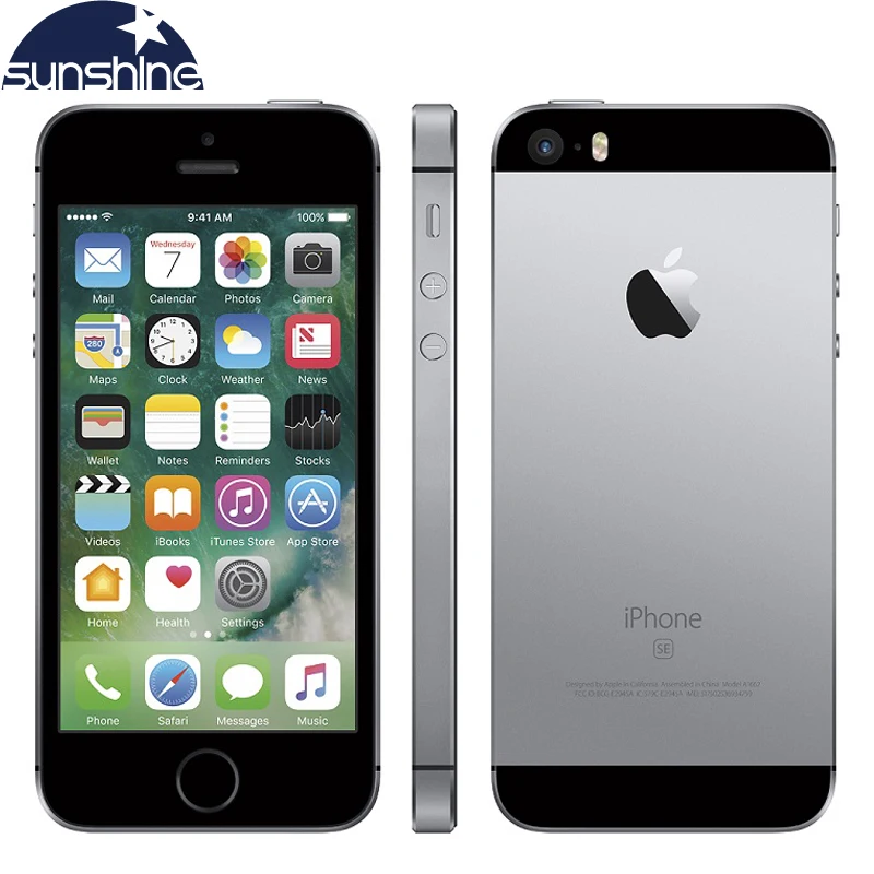 

Разблокированный оригинальный Смартфон Apple iPhone SE 4G LTE мобильный телефон, iOS A9, двухъядерный, 2 Гб ОЗУ 16/64 Гб ПЗУ, 4,0 дюйма, 12 Мп, сканер отпечатка ...