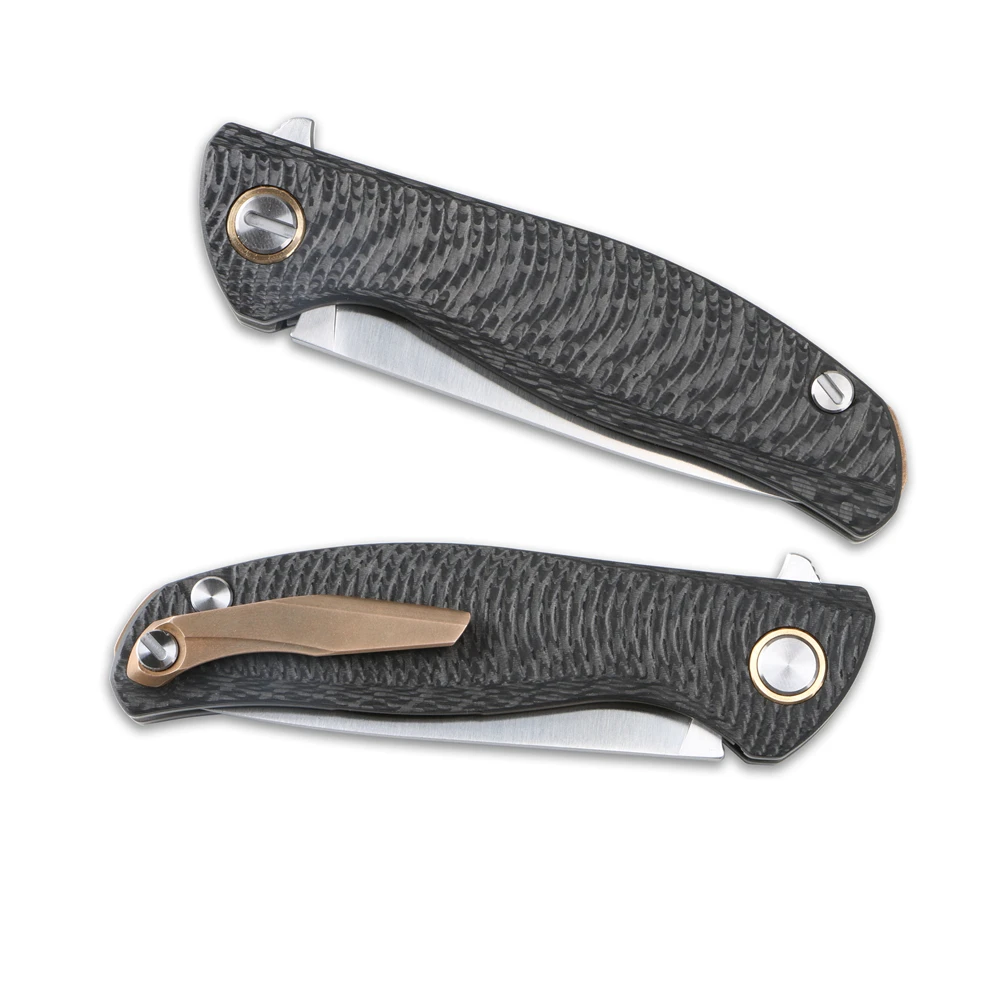 Складной нож M390 стальное лезвие углеродное волокно титановая подкладка ручка