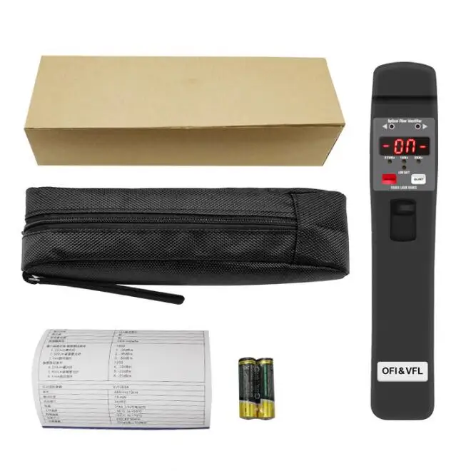 Optical Fiber Identifier FTTH Live Fibre Identifier Network Cable Testing Fiber Traffic Identify Built-in 10mw VFL