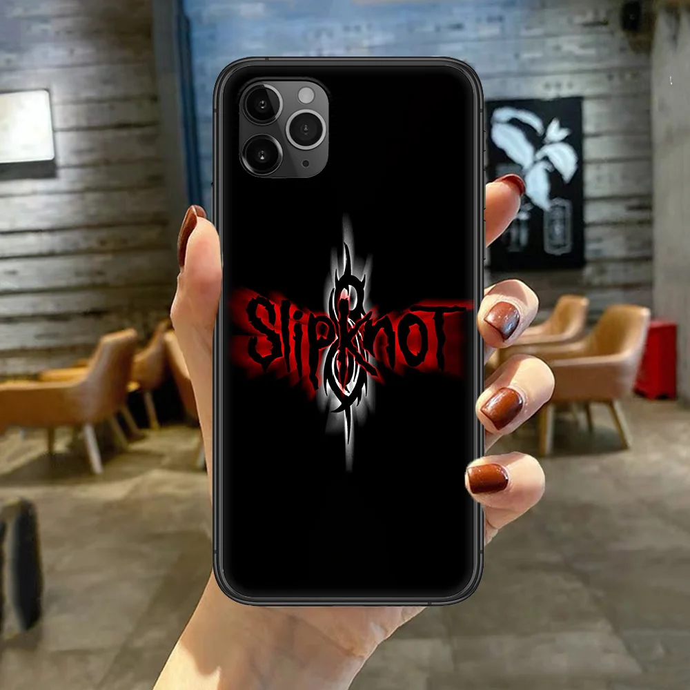 

Cool Slipknot Rock Band Phone Case Cover For Iphone 5 5S 6 6S PLUS 7 8 11 12 Mini X XR XS PRO SE 2020 MAX black Back Silicone