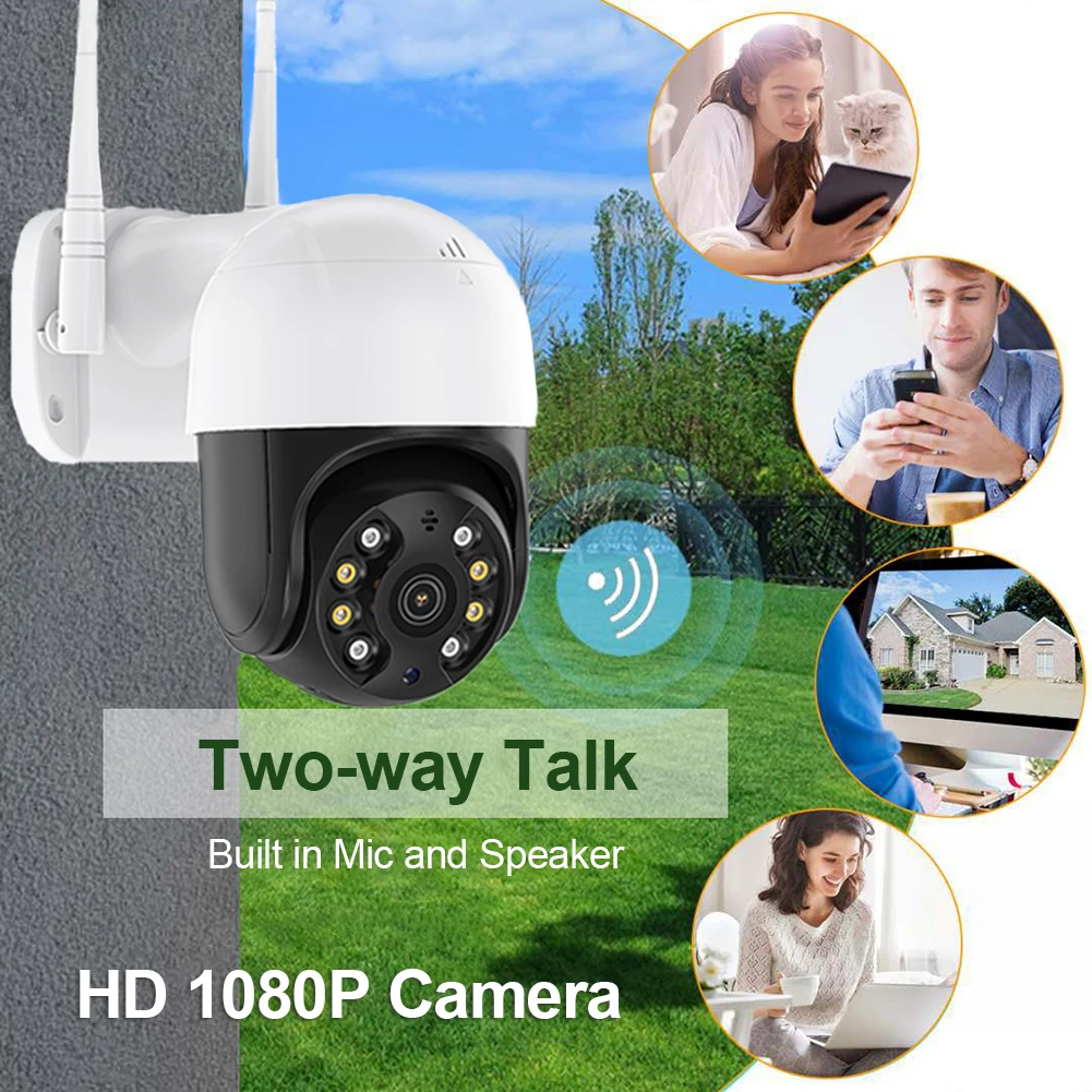 

1080P Full HD Waterproof Pan Tilt CCTV Security Camera Network Wifi Camera 2MP Baby Monitor Outdoor WiFi IP Camera