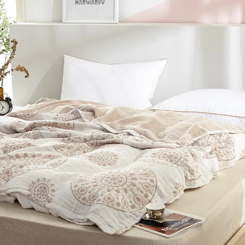 Одеяло 4 слоя чистого хлопка газовое полотенце с кондиционированным воздухом